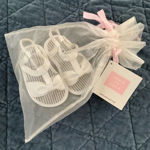 Janie & Jack Crib Shoe Sandals - NWT and gift bag!